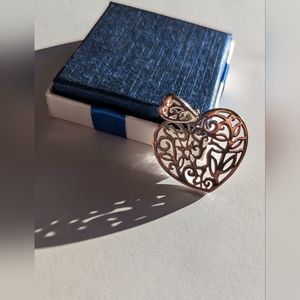 Sterling silver heart pendant